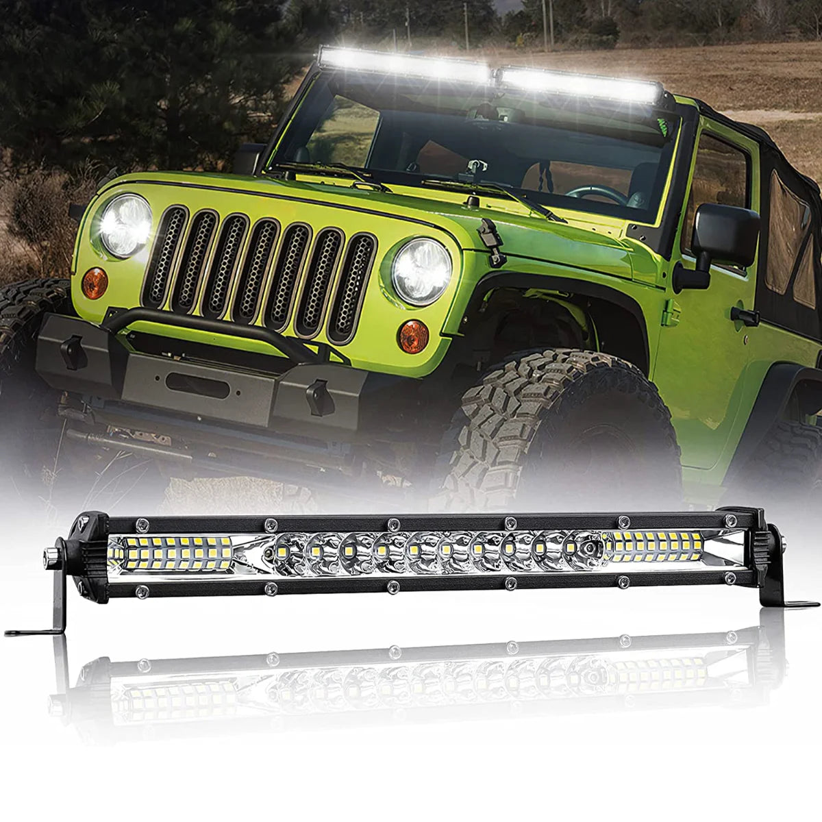 10" 20" Spot Flood Combo LED Light Bar Offroad 12V 24V 6000K Barra LED Work Light for Truck 4x4 Boat Atv Car Driving Fog Lights