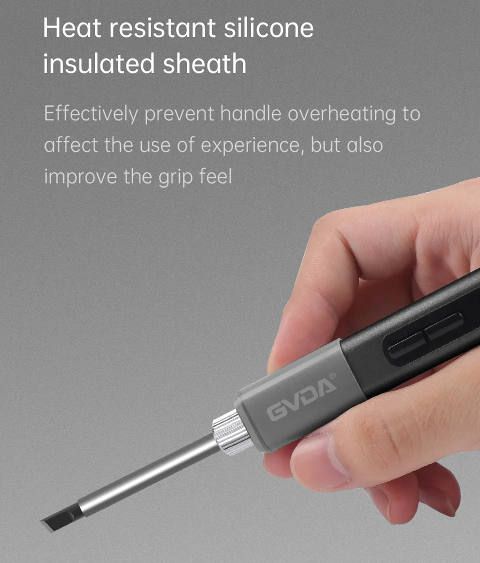 GVDA Smart Electric Soldering Iron 65W Adjustable Constant Temperature Fast Heat Portable Soldering Iron Station Kits with Tips