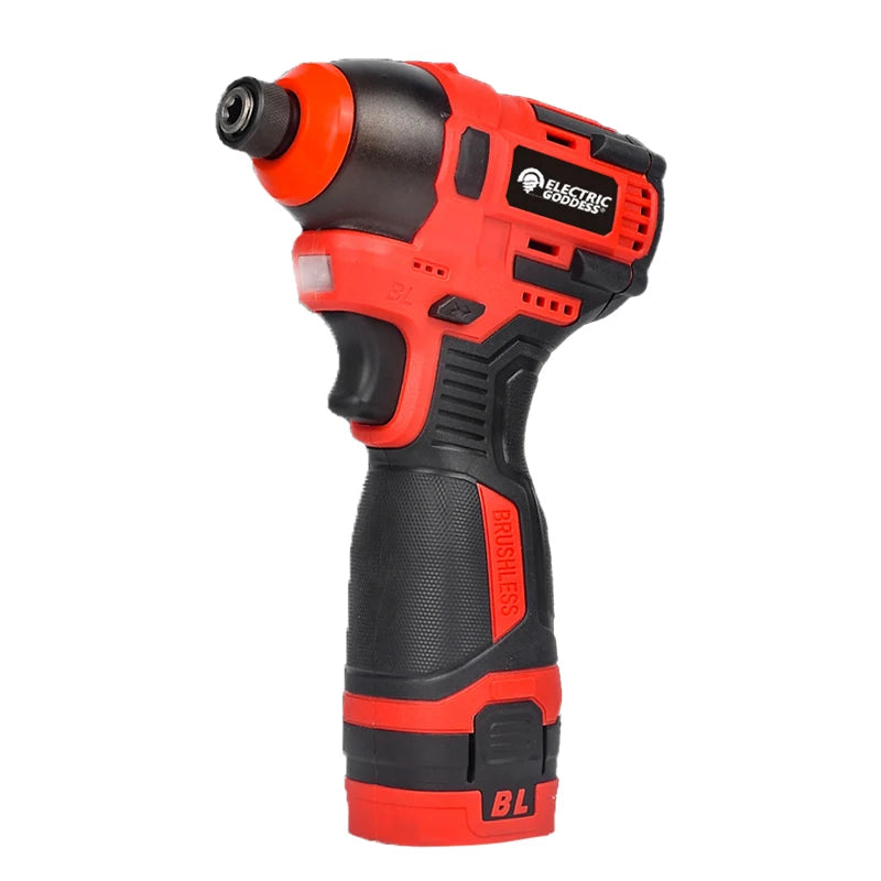 Electric Goddess Brushless Electric Screwdriver with 18V Lithium Battery Cordless Drill Screw 1500mAh  Rechargeable Power Tools