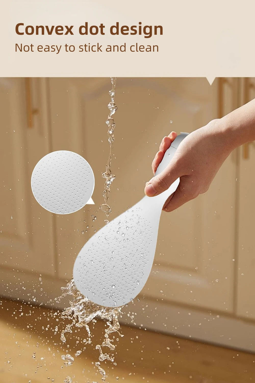Food Grade Tumbler Rice Spoon Non Stick Standing Rice Spoon Scooper Spatula Multi-purpose Tableware Buffet Cooking Spoons Tools