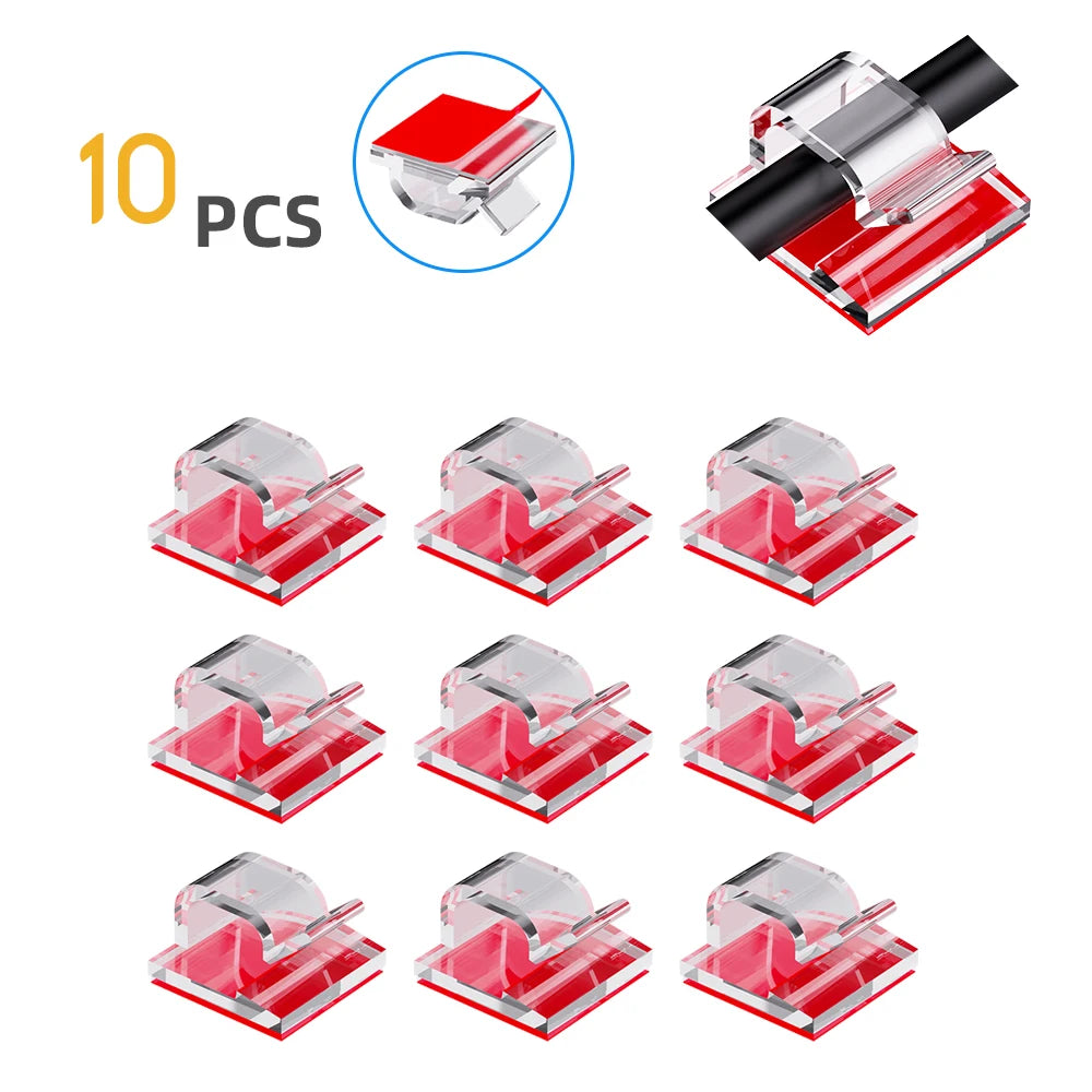 Charging Data Line Network Cable Finishing Line Clip Power Line Fixed Clip Self-Adhesive Pipe Line Alignment Multi-Purpose Clip