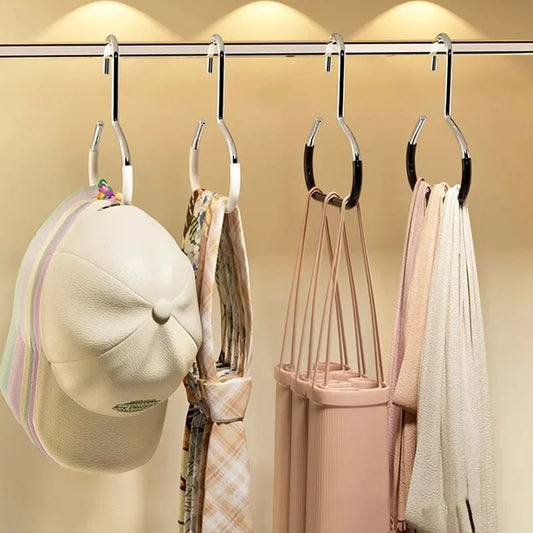 Circle Ring Hat Hanger 8 Hats Display Rack Baseball Cap Organizer Scarf Towel Tie Storage Holder for Closet Bedroom Saving Space