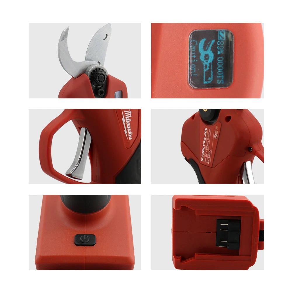 Milwaukee Electric Scissors LED Display  Scissors Electric Trimming Fruit Trees Gardening Bonsai Electric Tools For 18V Battery
