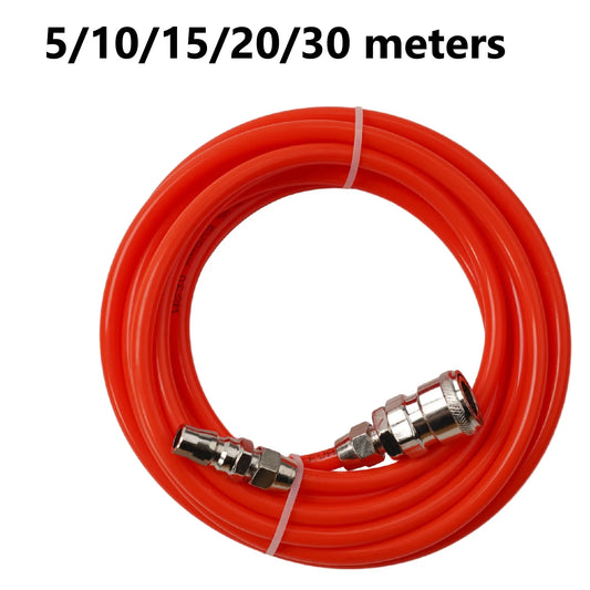 1PC 5/10/15/20/30M Pneumatic Straight Pipe Air Compressor Pump Hose 5x8mm Tube With Quick Connector Air Pipe Hose Hardware Tool