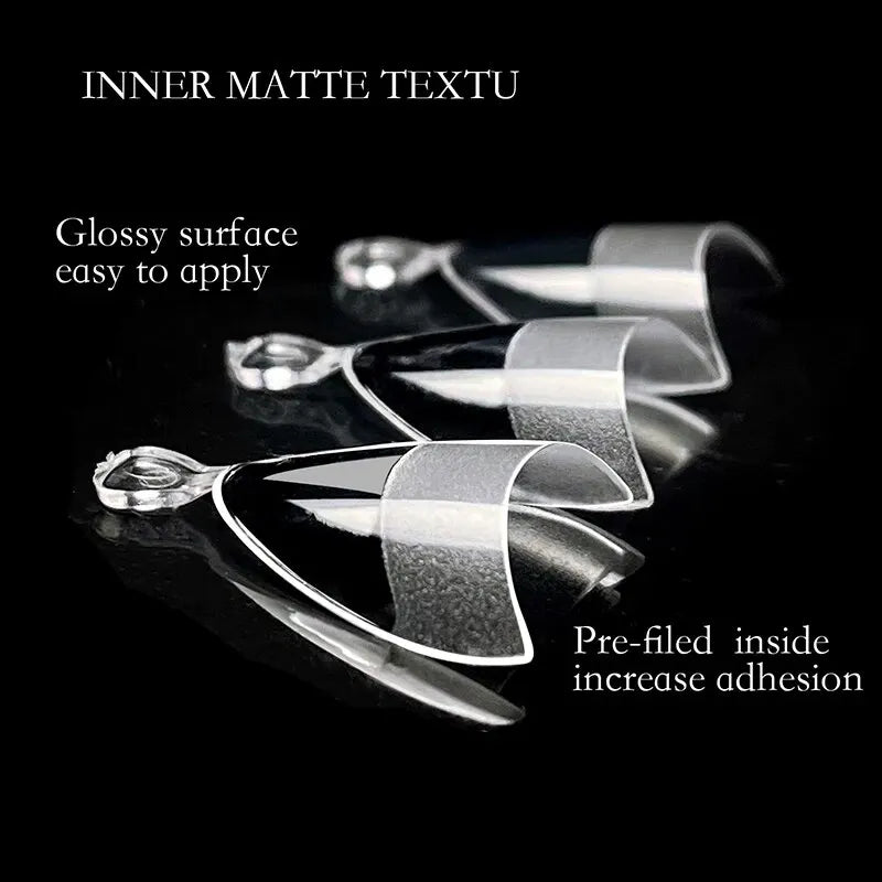 120pcs Half Cover Almond Fake Nails Half Matte Pre Buff Acrylic Nails Extra Short Almond Shape Gel Nail Tips 12 Sizes Easy Use