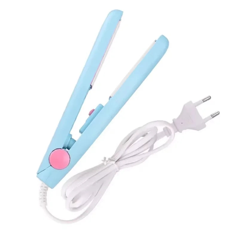 Mini Hair Straightener Clipboard Small Power Plug Curling Hair Straight Hair Girls Air Bangs Portable Hair Straightener