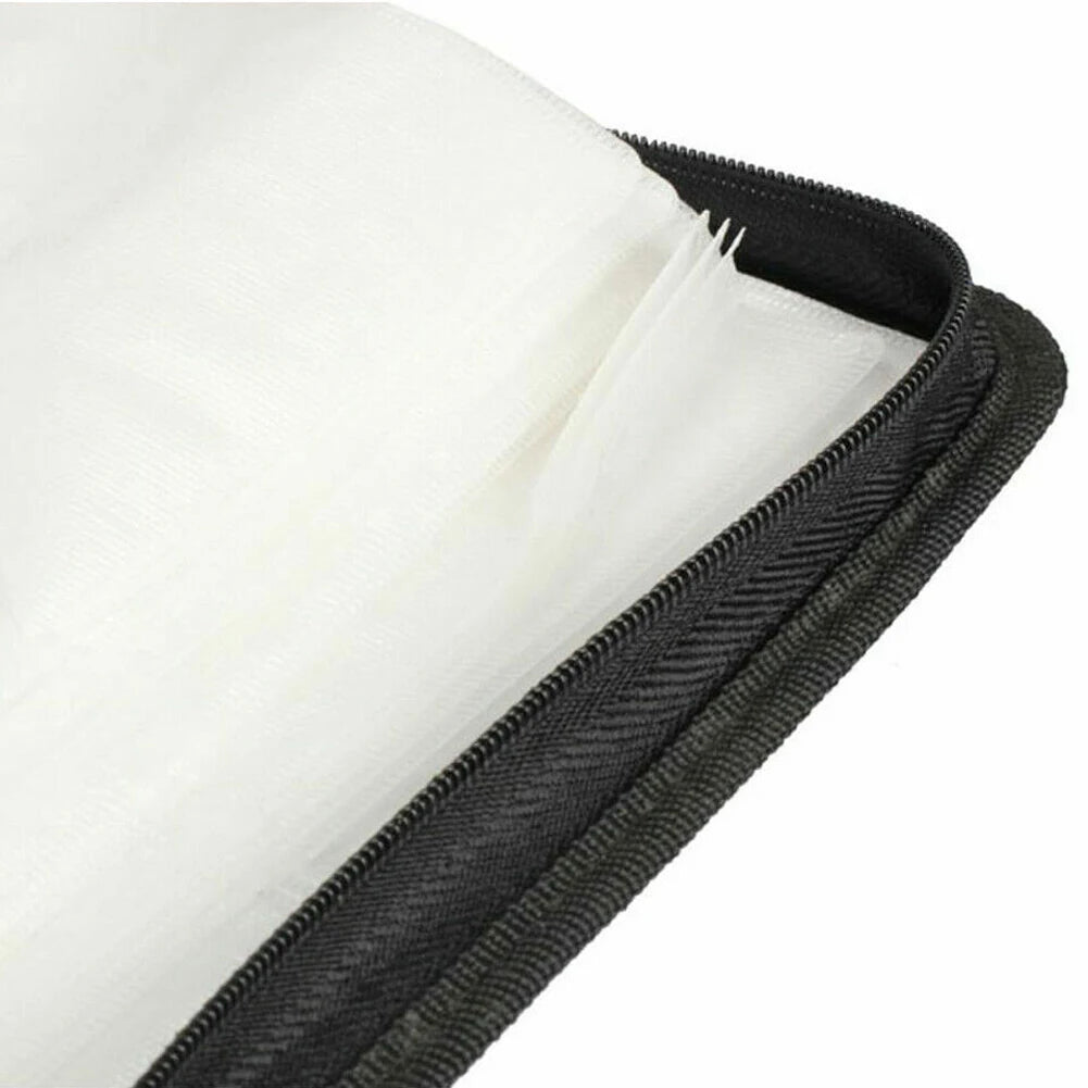 Album Storage Sleeve Dustproof Zipper Album Storage Holder Case Double-side CD DVD Storage Organizer Wallet Album Carrying Case