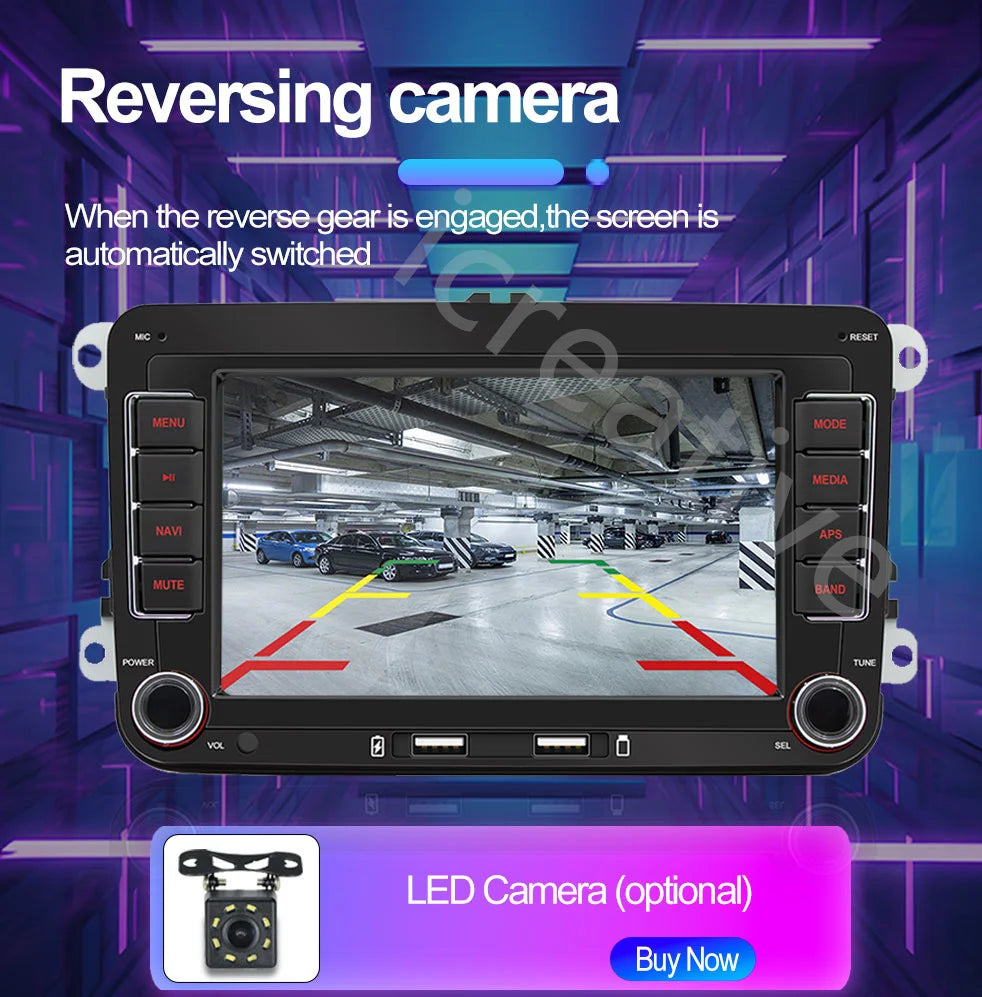 2Din Car Radio Android for Volkswagen Golf 5 6 Polo Passat B6 B7 CC Skoda Jetta Universal Multimedia Carplay Wifi GPS Navigation