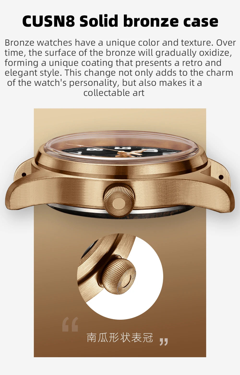 ADDIESDIVE 39mm Vintage CuSn8 Bronze Diver 200m Men's Watch Bubble mirror sapphire glass Automatic Mechanical Leather Strap