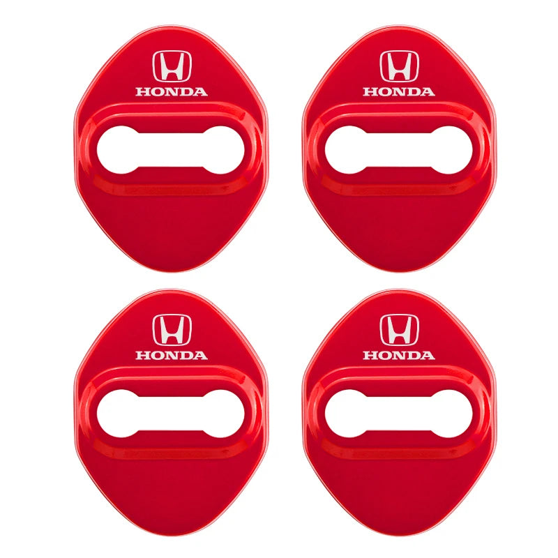 4Pcs Car Door Lock Cover Stainless Steel Protector Cap For Honda Odyssey Spirior CR-V Civic HR-V City Accord