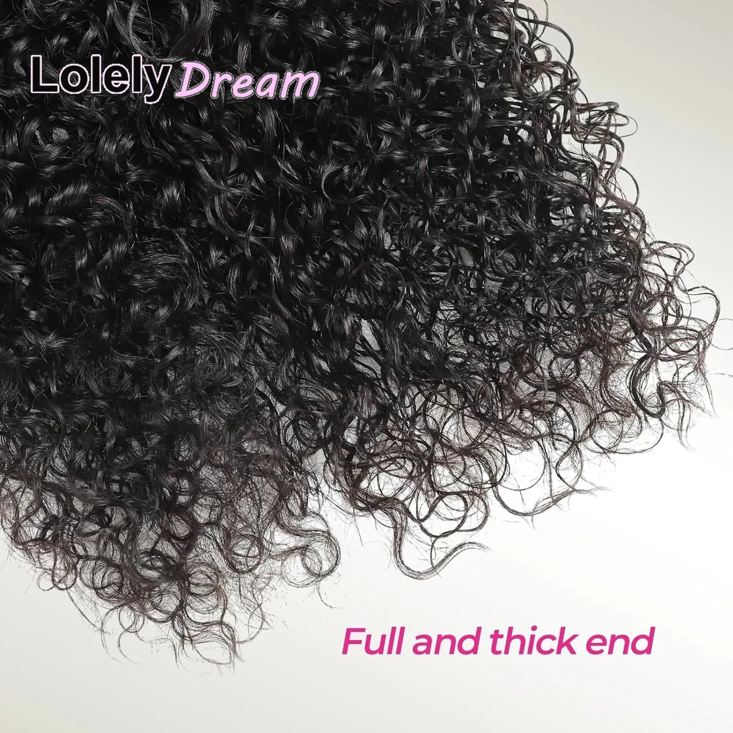 Deep Wave Human Braiding Hair 100% Unprocessed Human Hair Braiding Hair No Weft 18 Inch Curly Bulk Human Hair for Braiding #1B