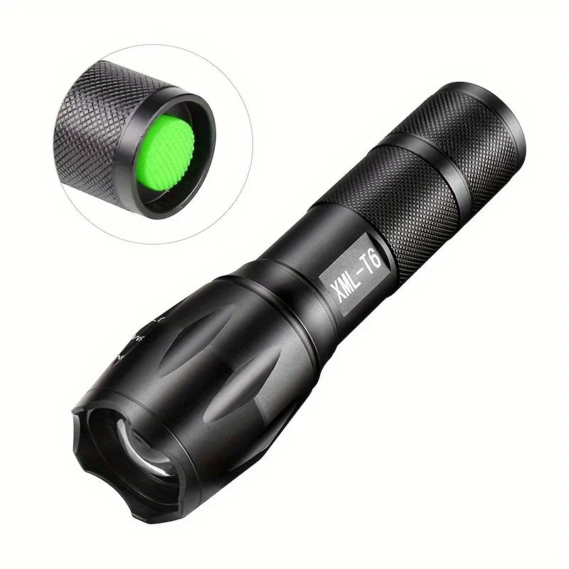 AAA Battery Powered High Power LED Flashlights Self Denfense Tactical Torch Aluminum Alloy Waterproof Zoom Outdoor With 5 Modes