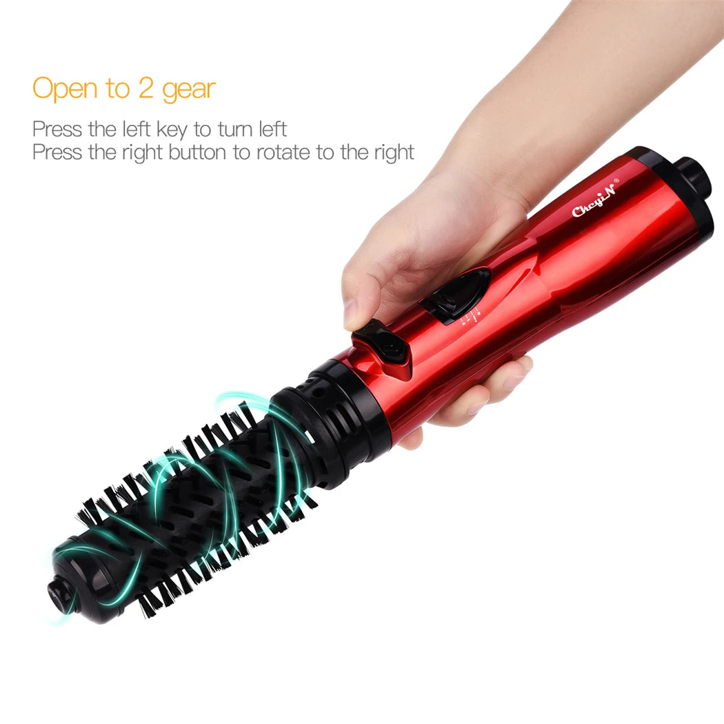 CkeyiN Straightening Brush Electric Hair Brushes Automatic Rotating Blow Dryer Blower Hair Curler Combs Salon Styling