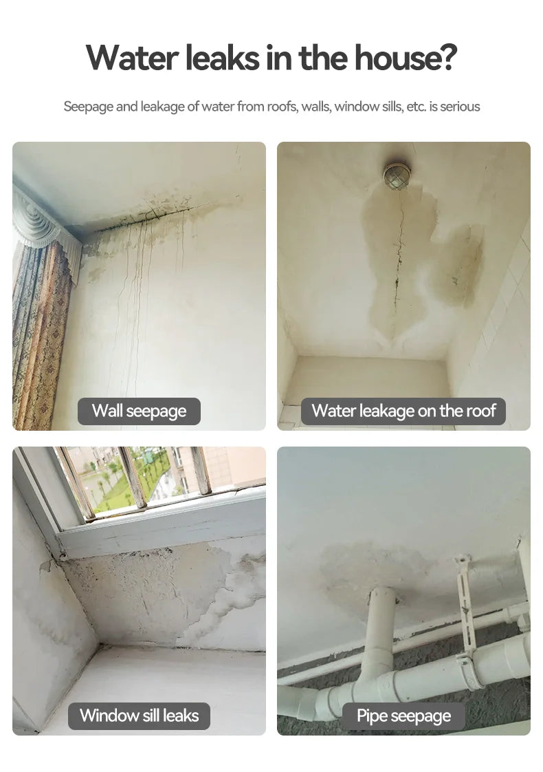 500ml Waterproof Coating Sealant Agent Transparent Invisible Paste Glue With Brush Adhesive Repair Home Roof Bathroom