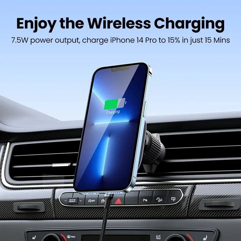 UGREEN Magnetic Car Phone Holder Stand Wireless Charger For iPhone 15 14 13 12 Pro Max Charging for Magsafe Car Charger 7.5W