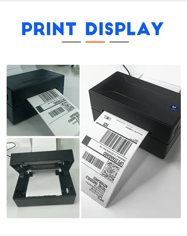 D100 thermal label printer, desktop label printer, wireless compatible with mobile phones and computers, suitable for shipping