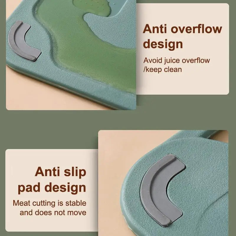 Double-sided Multifunctional Cutting Board Vegetables And Meat Chopping Cutting Board Two Sides Stainless Steel Plastic