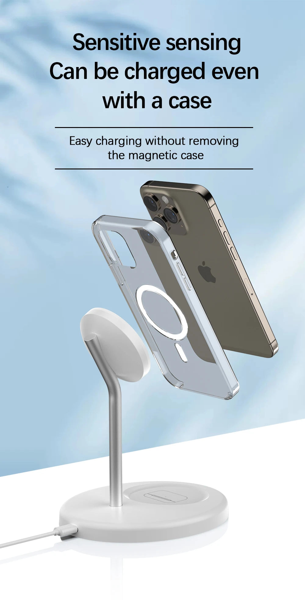 30W Magnetic Wireless Charger Stand 2 in 1 Fast Chargers For iPhone 15 14 13 12 Pro Max Airpods Macsafe Charging Dock Station