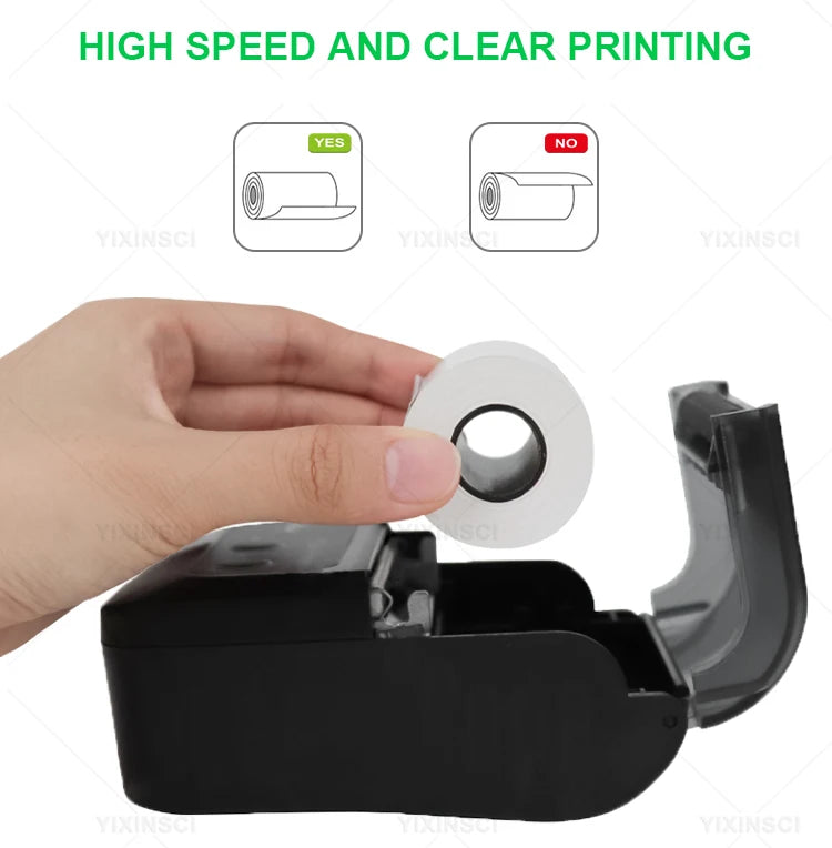 58mm Portable Mini Thermal Printer Receipt Ticket Printer Mobile Pocket Wireless Bluetooth Bill Android Phone PC Printe