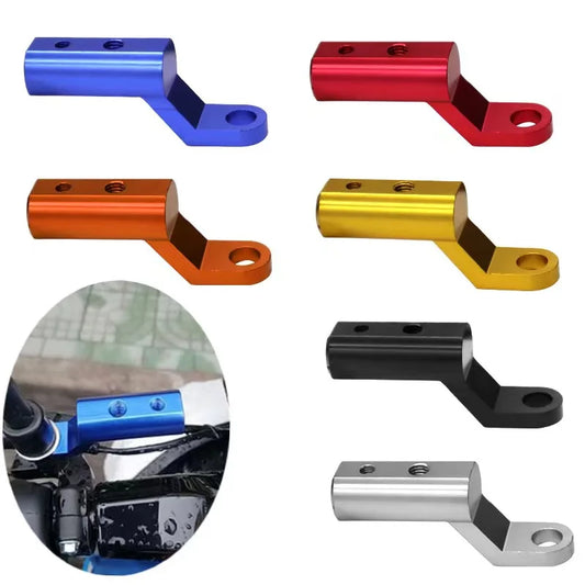 Aluminum Extender Bracket for Motorcycle Scooter ATV Rearview Mirror Mount Extension Bracket for Fixing Spotlight Phone Holder