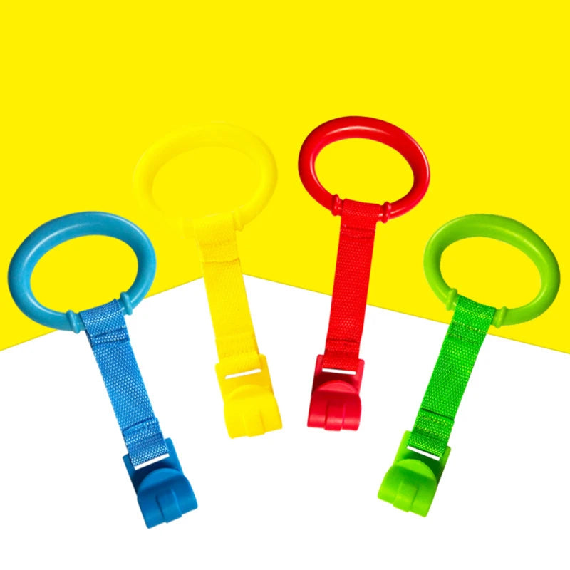 Baby Walking Assistant Pull Up Ring Safety Learning Stand Up Rings For Playpen Crib Hooks Bed Arm Exercise Gym For Toddler