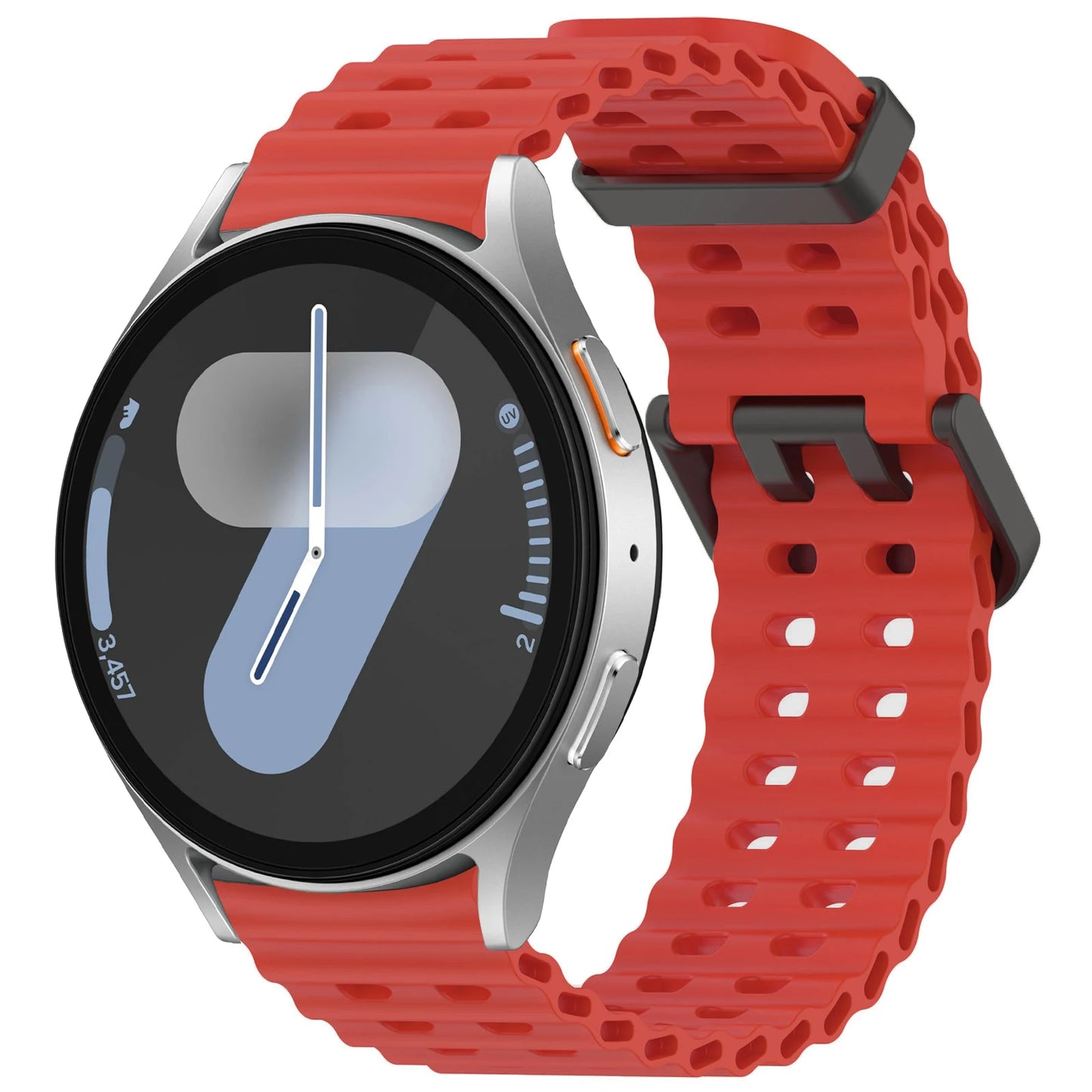 No Gaps Silicone Strap for Samsung Galaxy Watch 7 6 5 4 FE 40mm 44mm/4 6 Classic/5 Pro Sport Bracelet Galaxy Watch 7 Band 44 mm