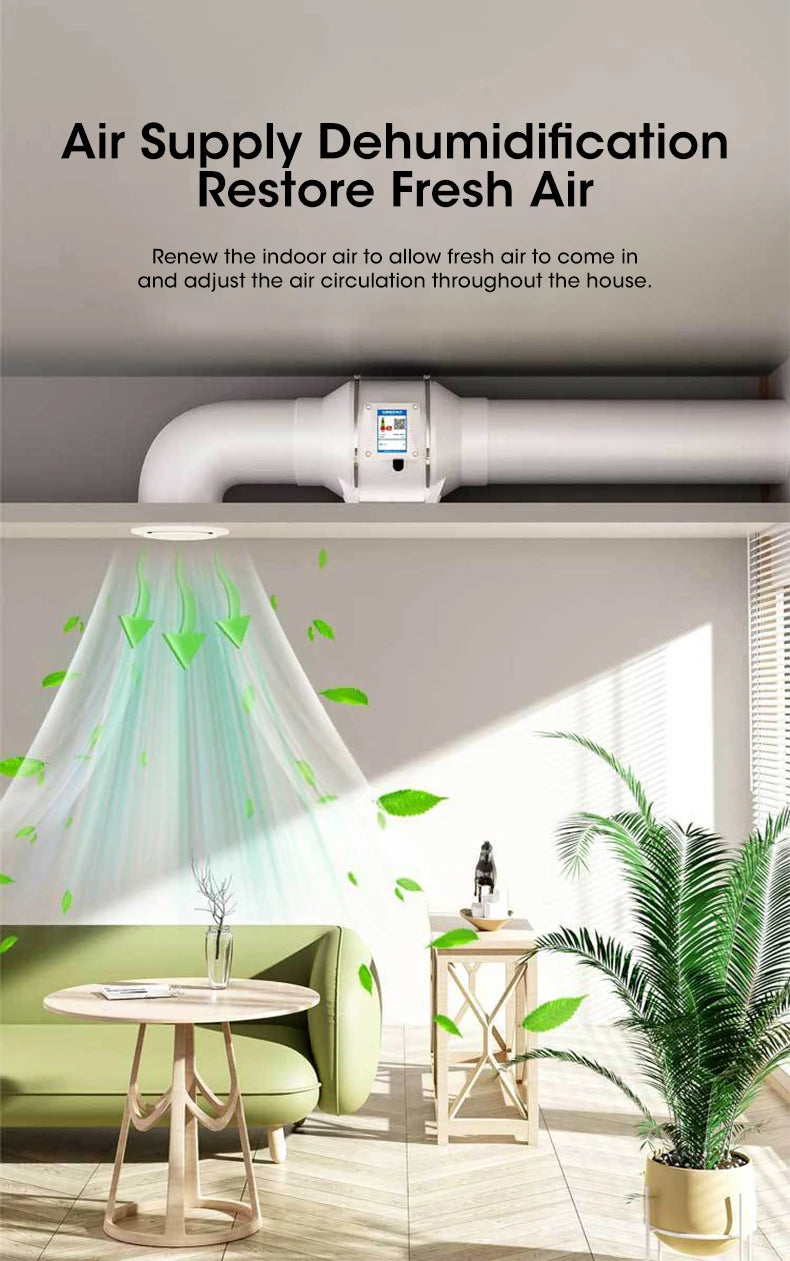 4 inch Exhaust Fan 220V EU Home Silent Inline Pipe Duct Fan Bathroom Extractor Ventilation Kitchen Toilet Wall Air Ventilator