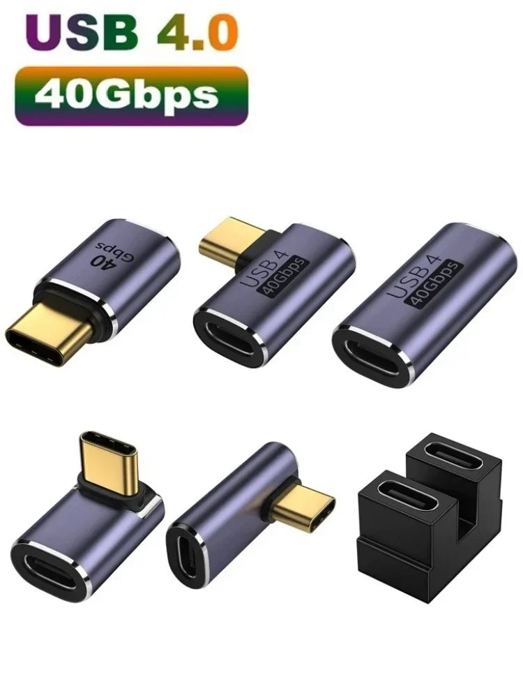 100W Metal USB C Adapter OTG 40Gbps Fast Data Transfer Type-C Charging Converter For 8K 120Hz Vedio Macbook Pro Laptop Phone