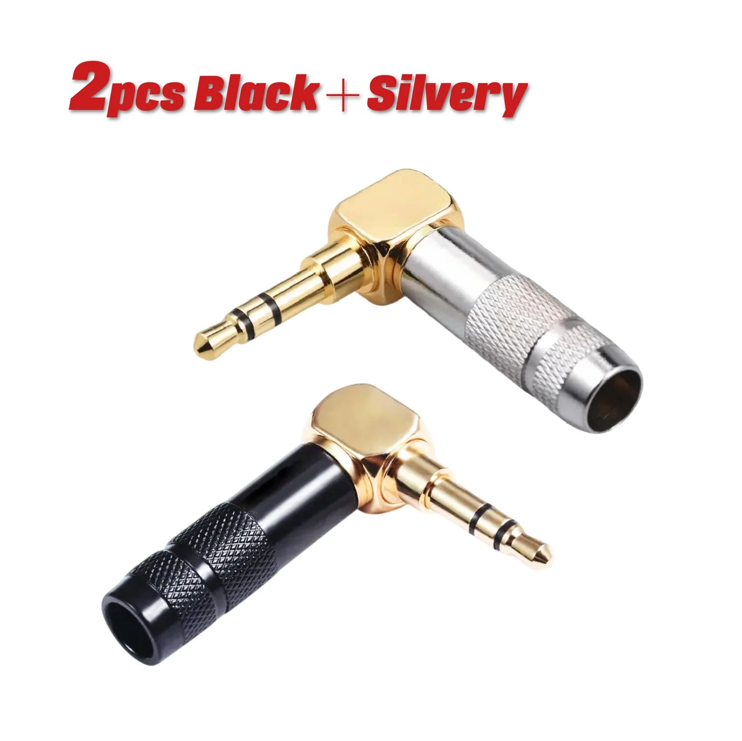 Right Angle Gold Plated 3.5mm for Soldering 3Pole Earphone Plug Audio Connector Electronics