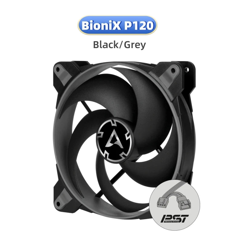 ARCTIC BioniX P120 120mm Gaming Case Fan with PWM Sharing Technology (PST), Pressure-optimised, Quiet Motor, Speed：200-2100 RPM