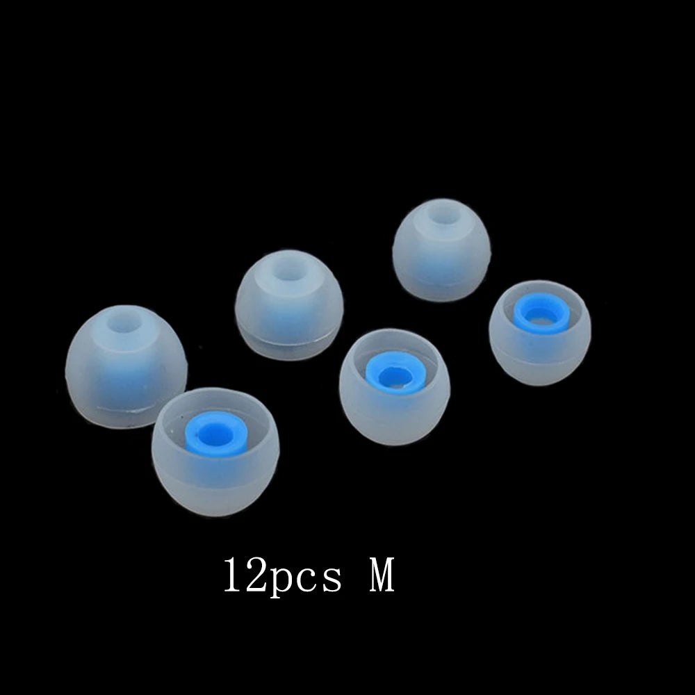 Ivinxy 12pcs Layer Silicone In-Ear Earphone Covers Cap Replacement Earbud Bud Tips Earbuds eartips Earplug Ear pads cushion