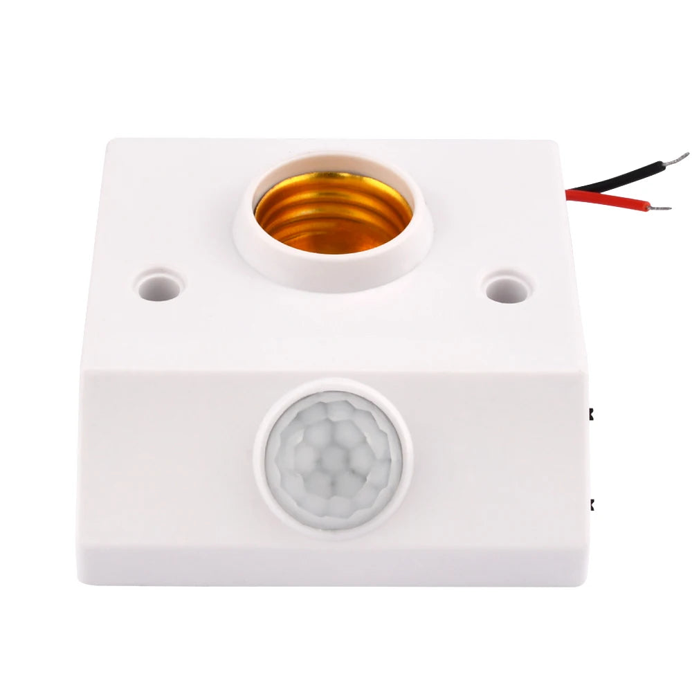 Smart 85V-265V PIR Induction Infrared Motion Sensor E27 LED lamp Base Holder With light Control Switch Bulb Socket Adapter