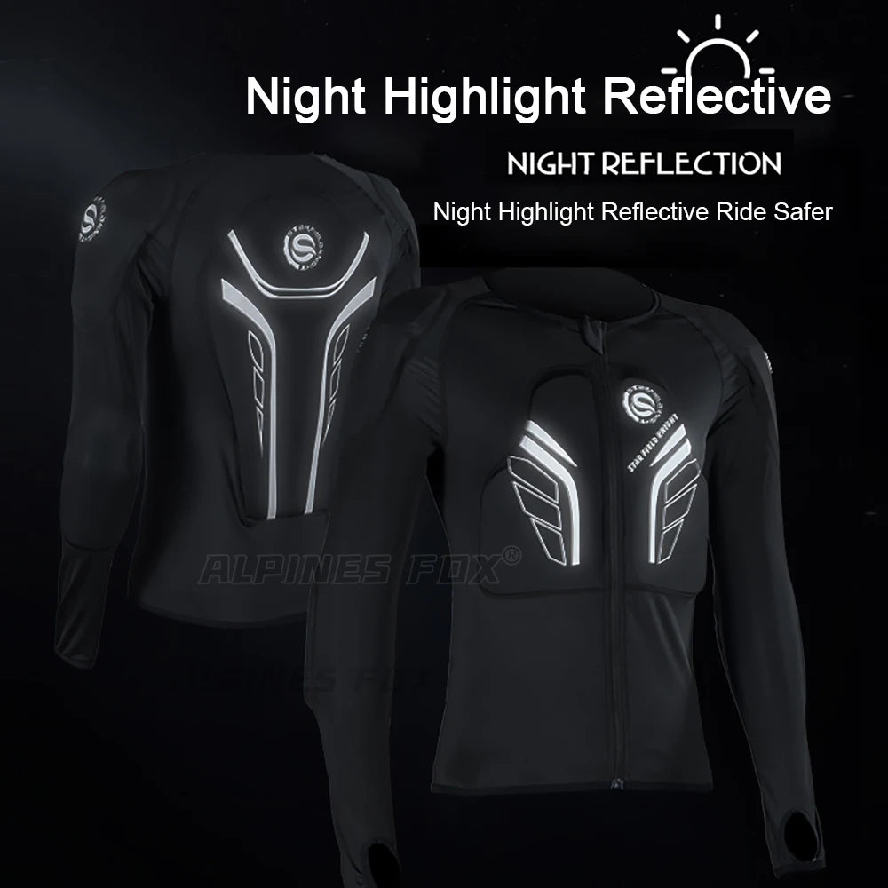 Summer Breathable Motorcycle Jacket Armor Men Moto Protection Motorbike Motocross Racing Soft Jackets Full Body Protective Gear