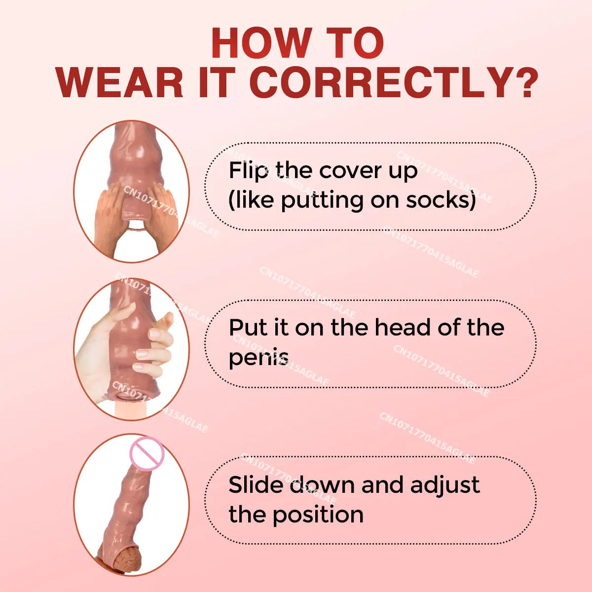 HESEKS Silicone Penis Sleeve Extender Realistic Hollow Dildo Reusable Cock Enhancer Ring Large Condom Male Sex Toys for Men 18+