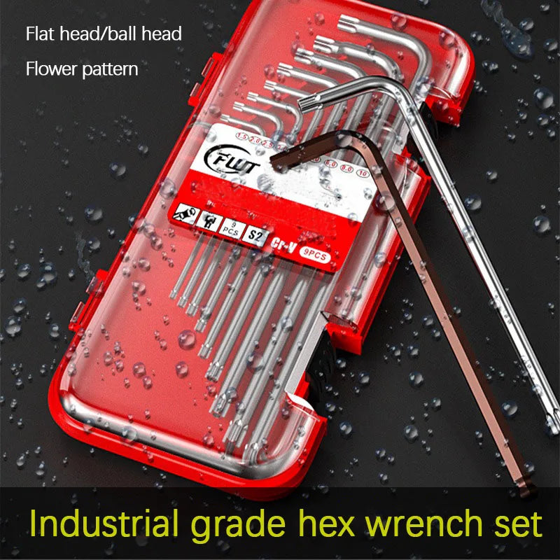 An Allen wrench set T-extended high hardness family car repair no problem in the work of a good assistant