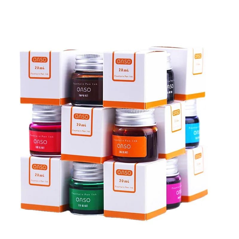 20ml Smooth Colorful Liquid Ink Bright Comics Ink Refill Without Fountain Pen Ink Pen Carbon Office School Stationery 03826
