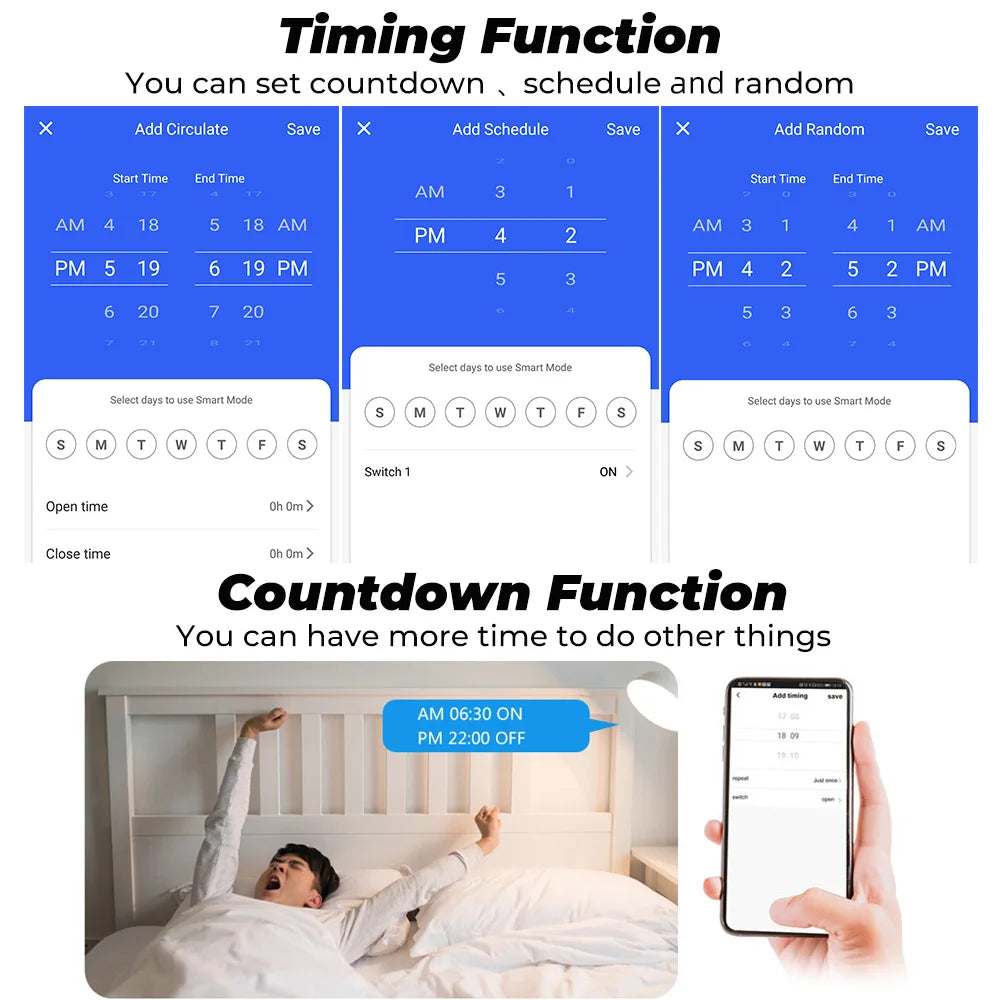 Tuya Smart Wifi Socket 16A/20A EU Smart Plug With Power Monitoring Smart Life APP Remote Control Support Google Assistant Alexa