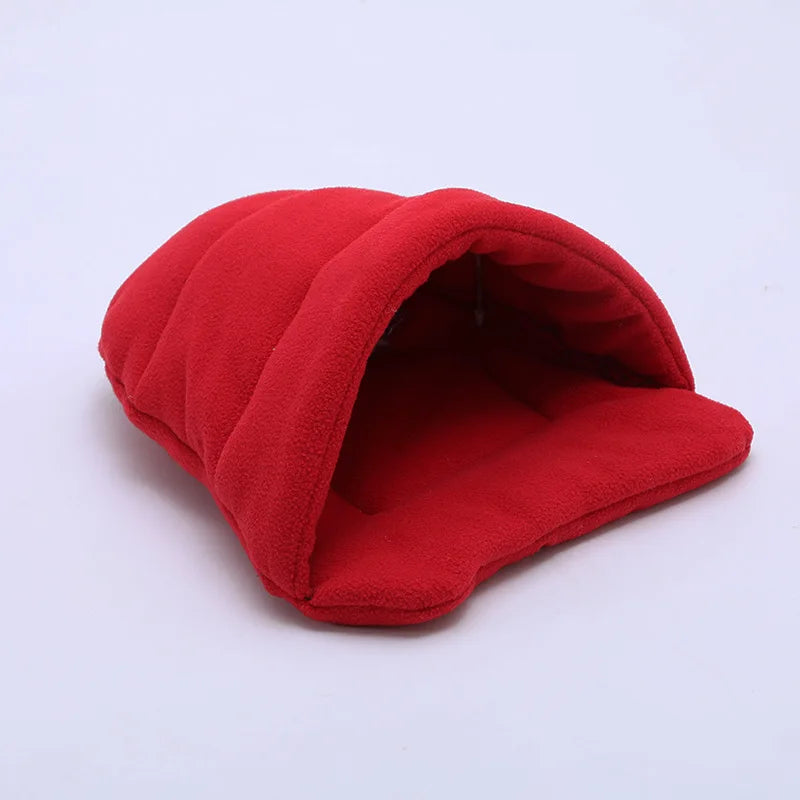 Guinea Pig Warm Bed Rabbit House Hamster Sleeping Bag Small Pet Cave Nest Soft Fleece Slippers Bed Small Pets Supplies