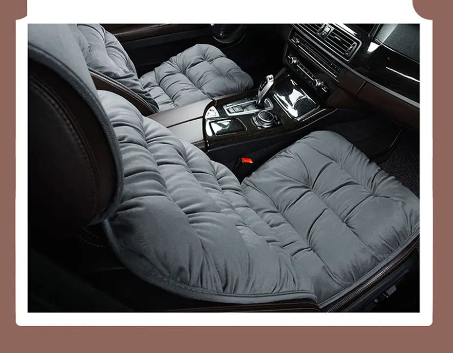 SEAMETAL Car Warm Seat Cover for Winter Thicken Soft Plush Seat Cushion Auto Protector Pad Universal for Suv Pick-Up Truck Sedan
