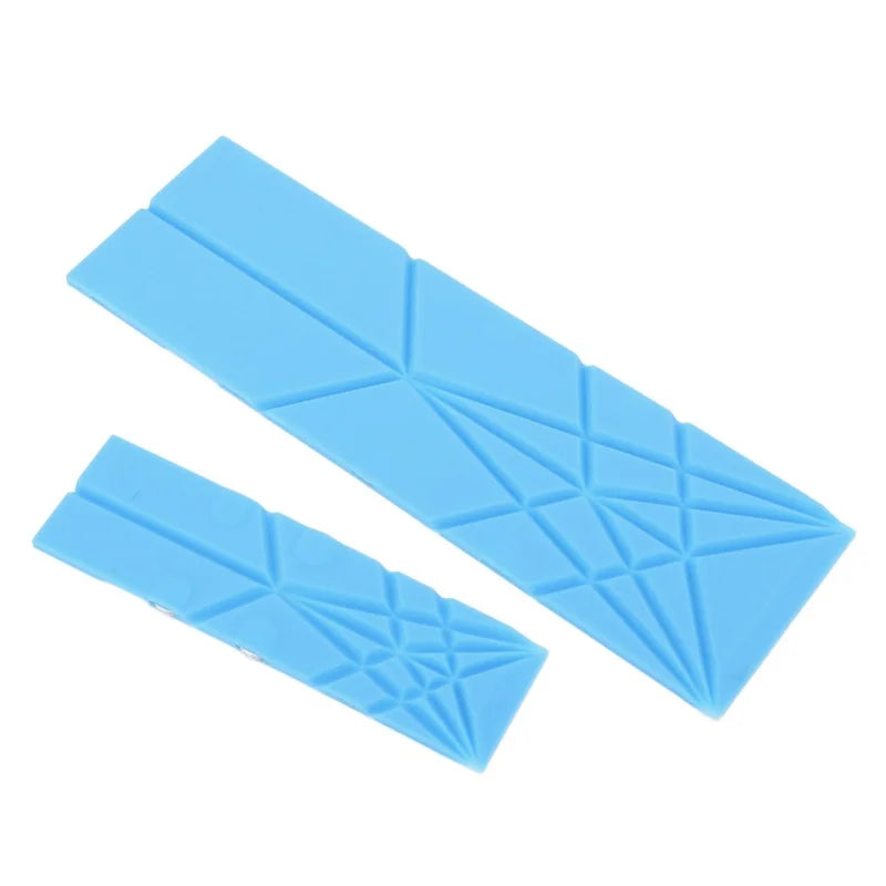 2Pcs 3 In 1 Measuring Spoons Polygons Flat Folding Multifunction Folds For Baby Complementary Food Kitchen Gadget Green