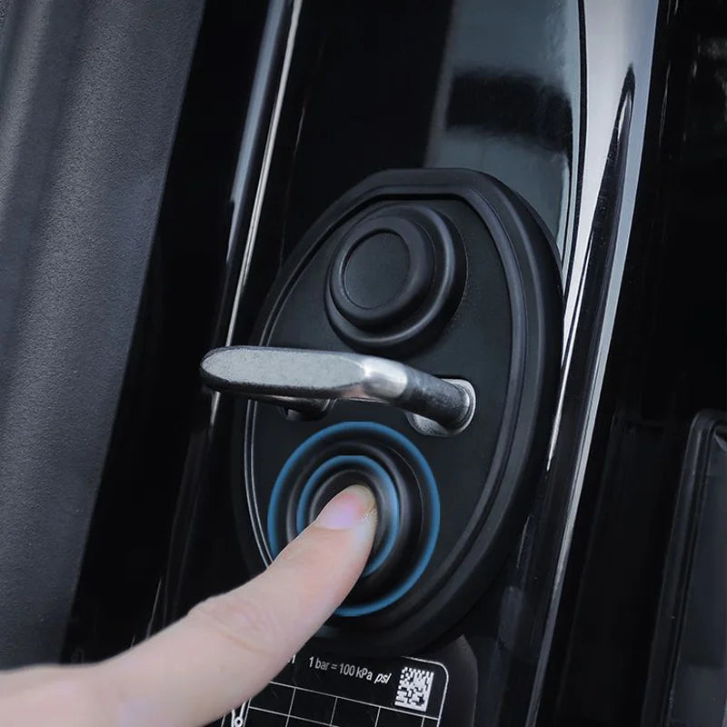 Upgrade Car Door Closing Shockproof Silicone Cushion Mute Shock Absorber Protective Covers Car Door Latch Accessories