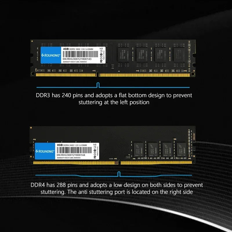 Memoria ram DDR3 Memory 8GB 4GB 1.5V 240pin 1600MHz PC3 Udimm DIMM Desktop Memory RAM