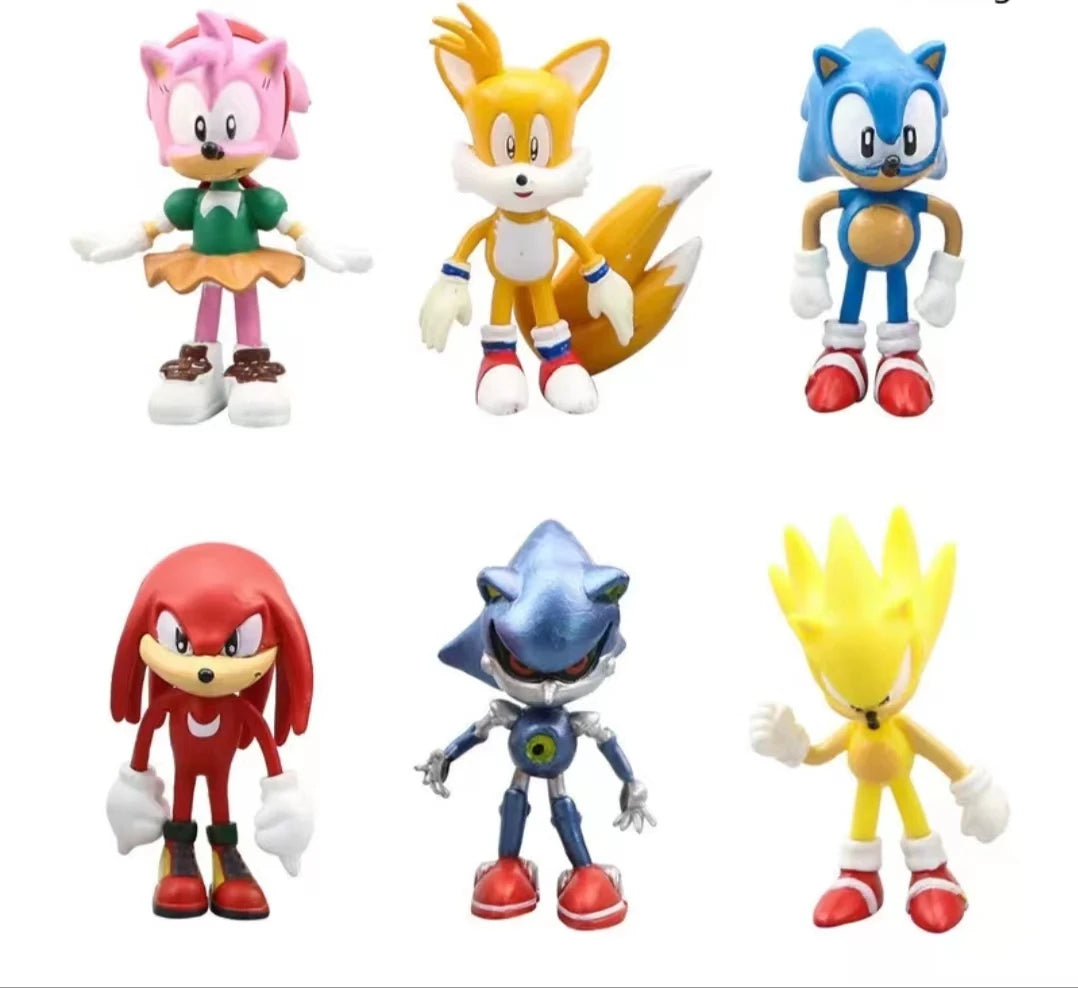 6pcs/set Game Super the Hedgehog Action Figure Toys 6-7cm