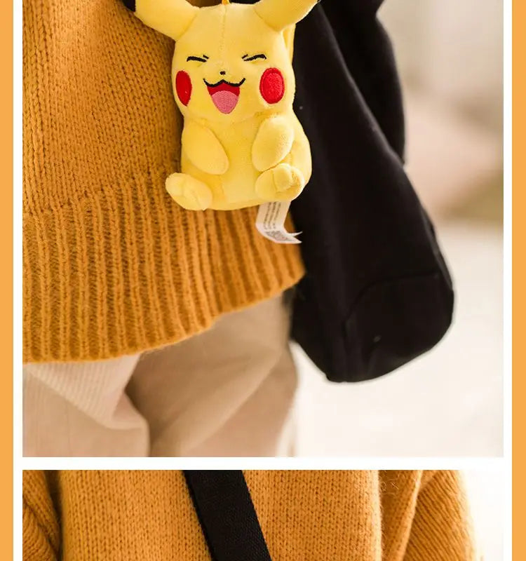 Clearance_Original Pokemon Plush Keychain Cartoon Toys Pikachu Charmander Psyduck Squirtle Snorlax Wobbuffet Doll Kids Kawai Toy