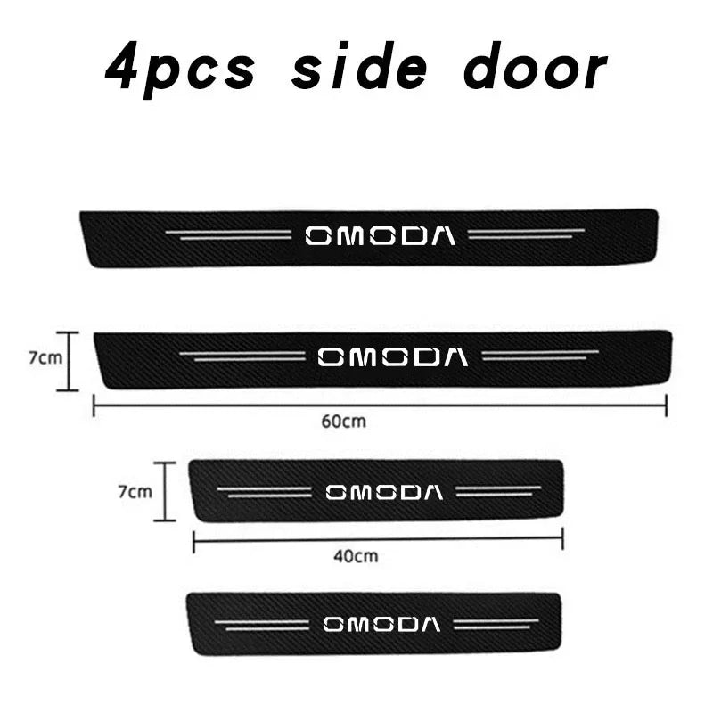 Carbon Fiber Car Trunk Bumper Protective Sticker Anti Scratch Sticker Tape For Chery OMODA 5 S5 O5 E5 C5 PRO PHEV Accessories