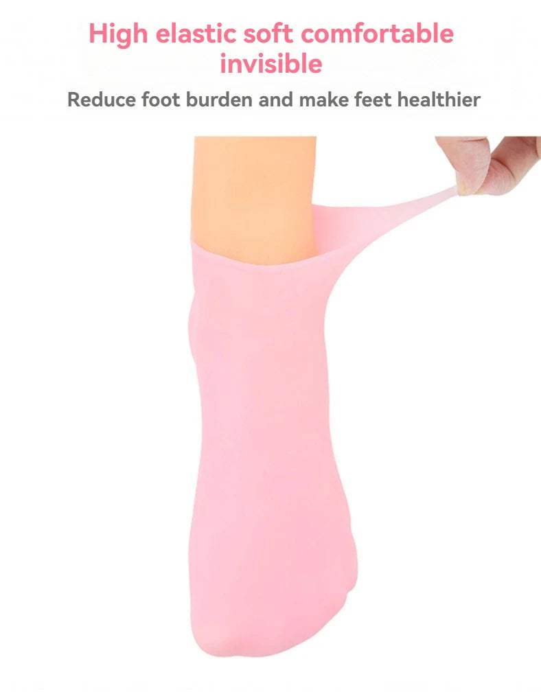 A Pair Of Silicone Socks Moisturise And Prevent Cracks And Soften Calluses And Cornsfoot Maskbeach Socksprotective Foot Covers