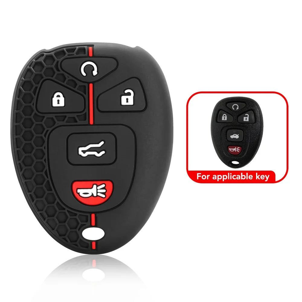 Silicone Remote Car Key Cover For Chevrolet Tahoe Suburban Gmc Yukon For Cadillac Escalade Car Key Case Protector Accessories
