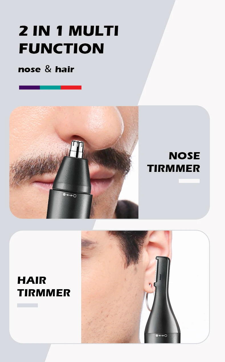VGR Nose Hair Trimmer Professional Mini Hair Trimmer Electric Nose Trimmer 2 In 1 Rechargeable Waterproof V 613