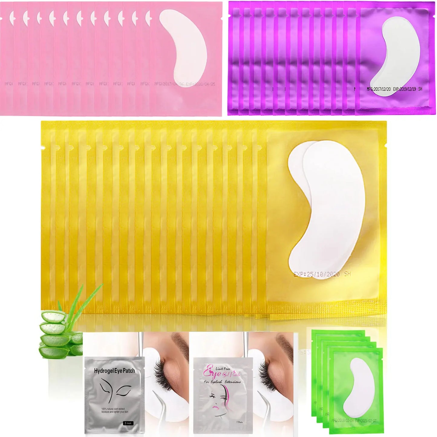 50/100PCS Wholesale Hydrogel Gel Eye Patches for Eyelash Extension Eyepads Eyelash patch Lash Extension Mask Eyepad Makeup
