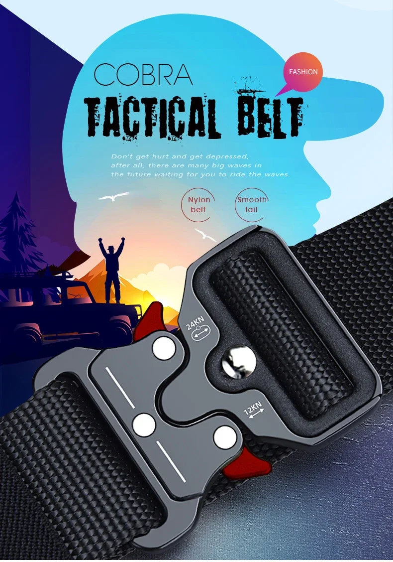 Genuine Tactical Belt Quick Release Outdoor Military Belt Soft Real Nylon Sports Accessories Men And Women Black Belt